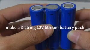 how to make a 3-string 12V lithium battery pack.