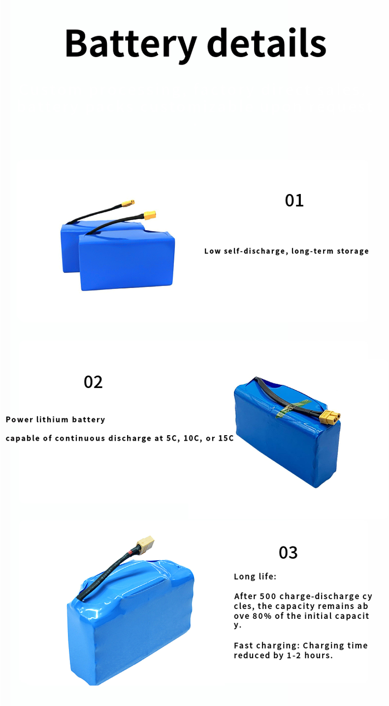 36V 5200mAh 10S2P 18650 Battery Pack detail