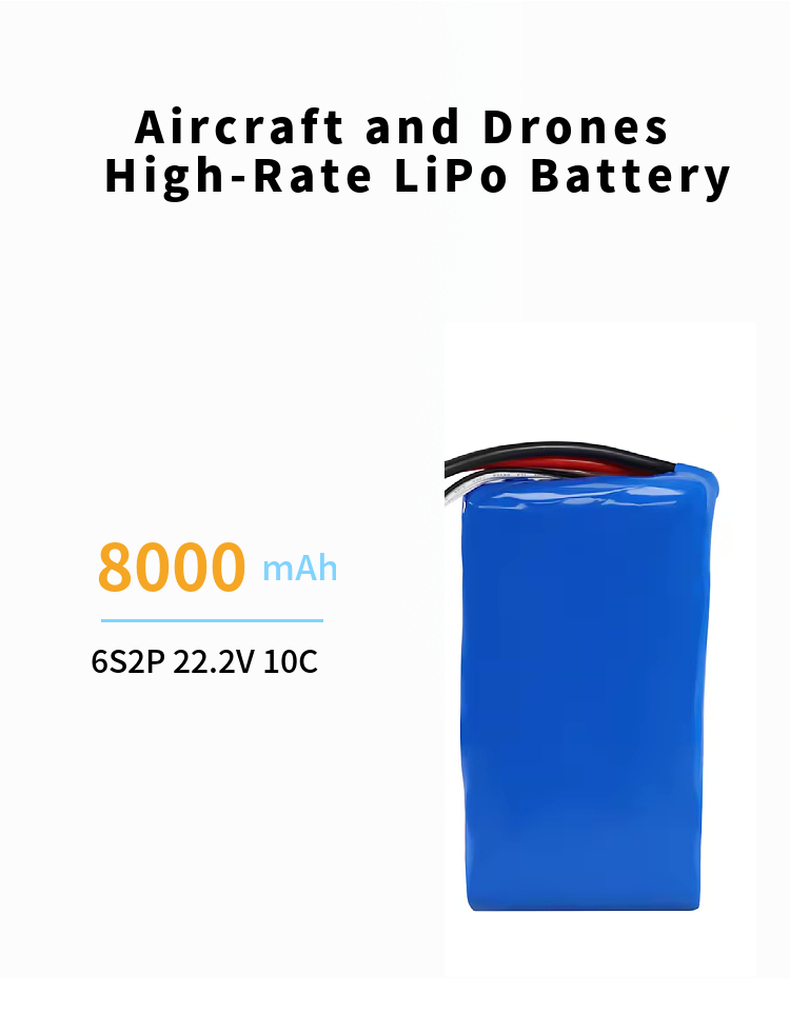 6S2P 22.2v 10C Drone Battery