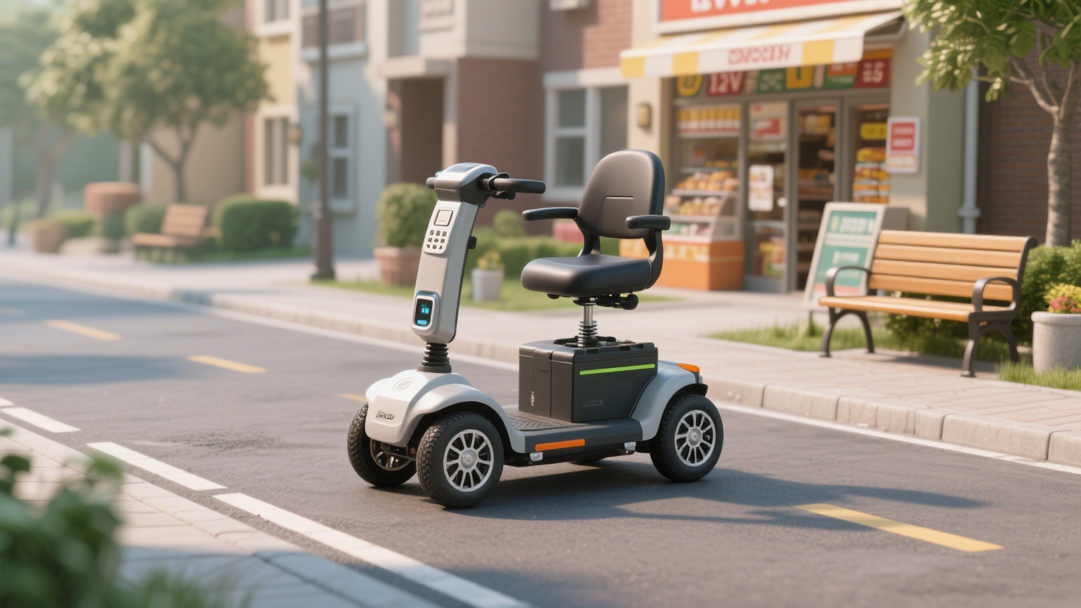 12V 34AH Battery Mobility Scooter，Ideal Choice for Daily Travel