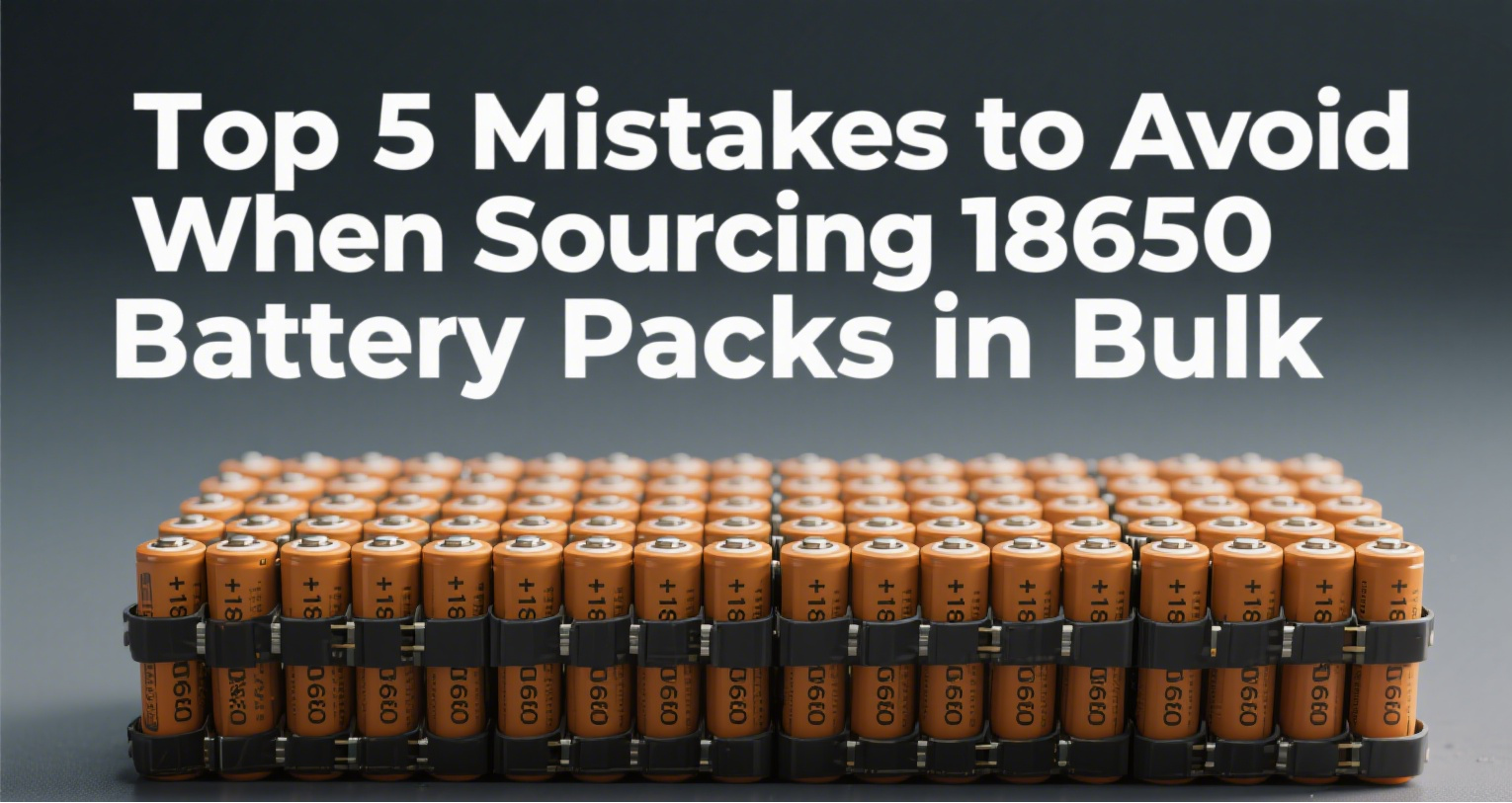 Top 5 Mistakes to Avoid When Sourcing 18650 Battery Packs in Bulk