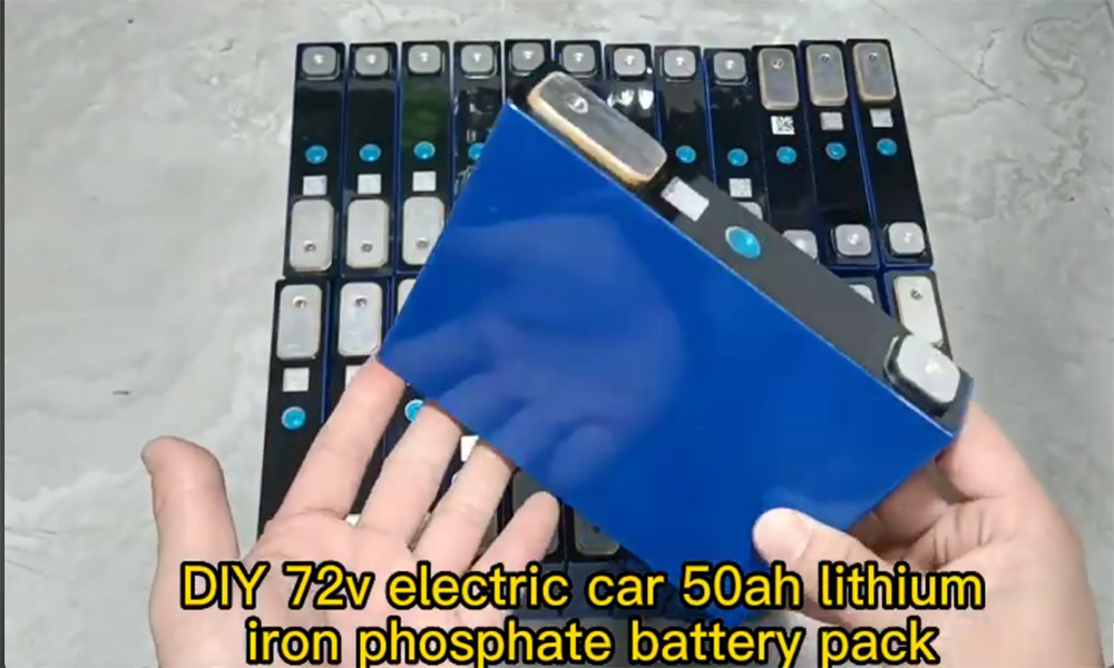 DIY 72v electric car 50ah lithium iron phosphate battery pack