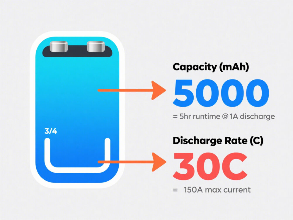 Battery capacity (mAh) vs C-rating chart
