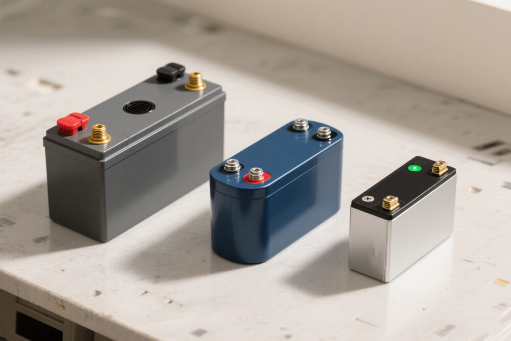 A side-by-side look at sealed lead-acid (SLA), gel, and lithium batteries. Each type has its own pros and cons depending on your usage habits.