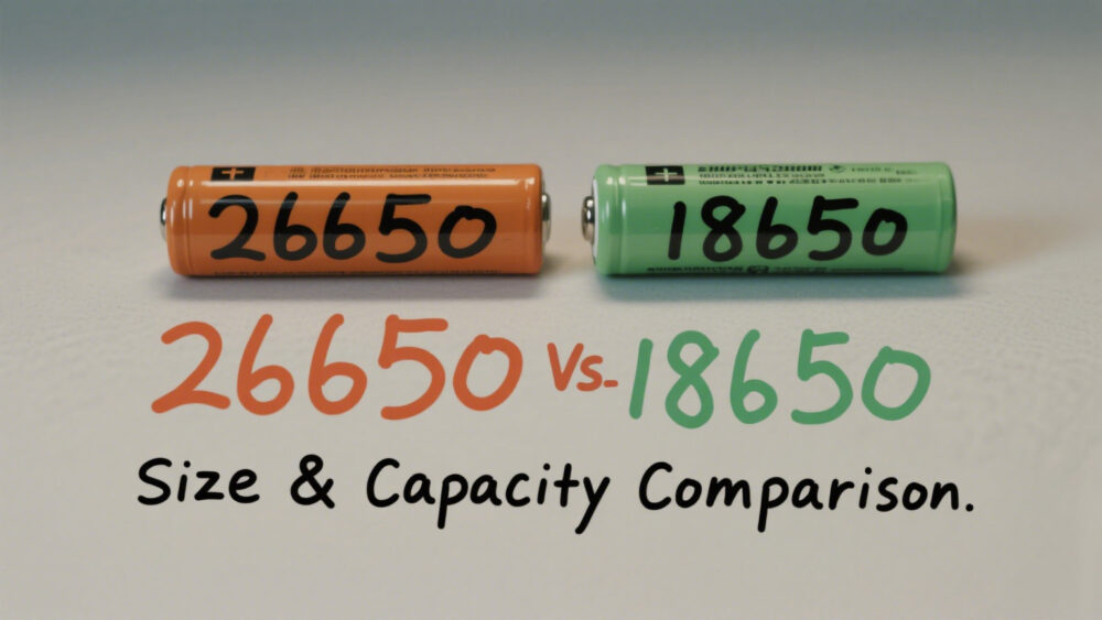 26650 battery vs 18650 battery Size Capacity Comparison