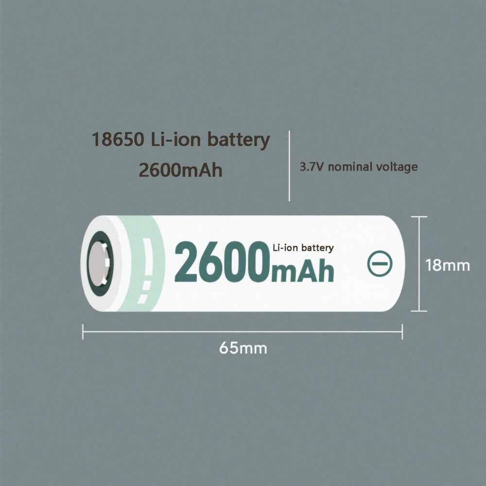 18650 Li-ion battery 2600mAh key specs