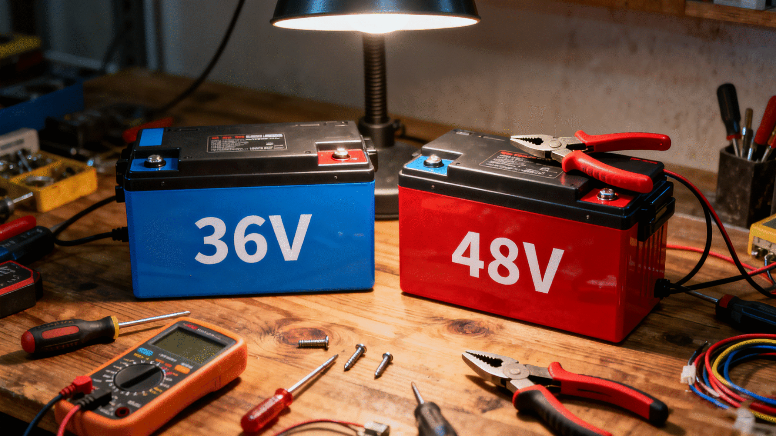 Comparison of 36V and 48V ebike batteries