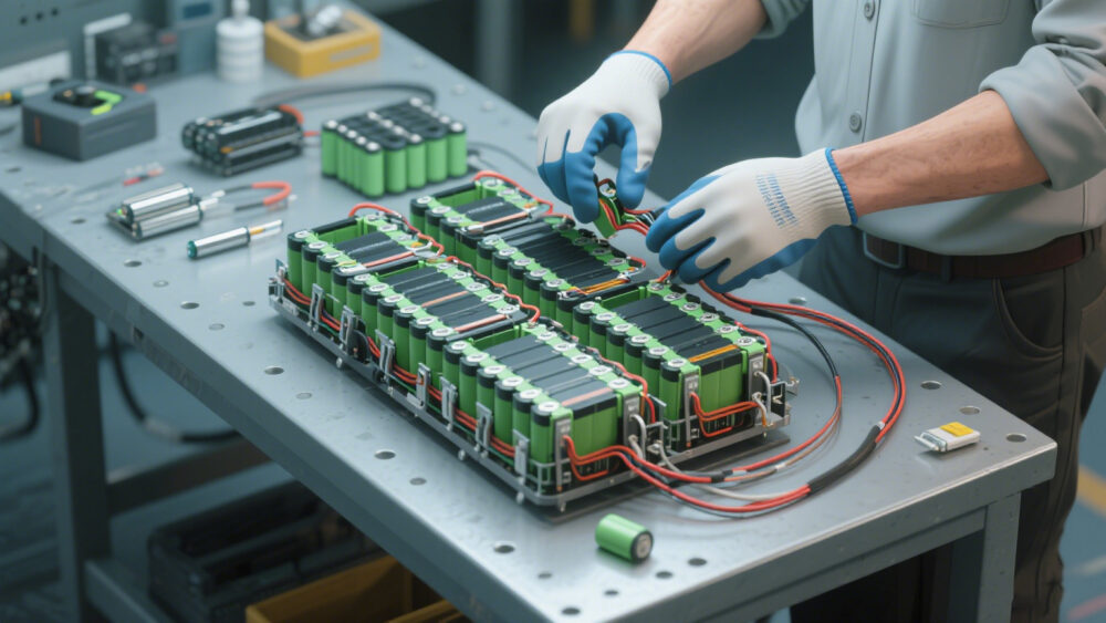 DIY EV lithium ion battery pack assembly