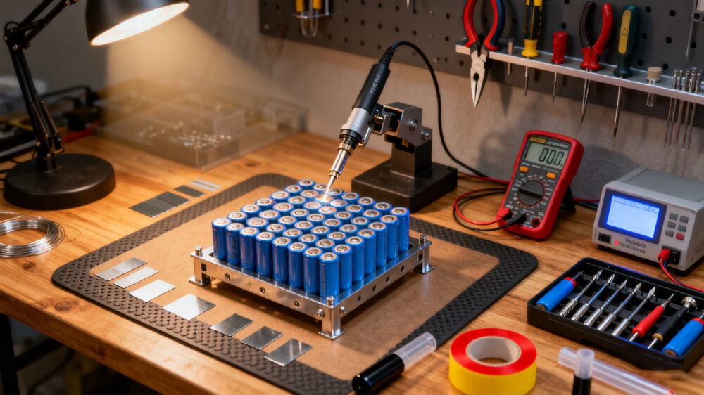 DIY assembly of a 18650 e-bike battery pack