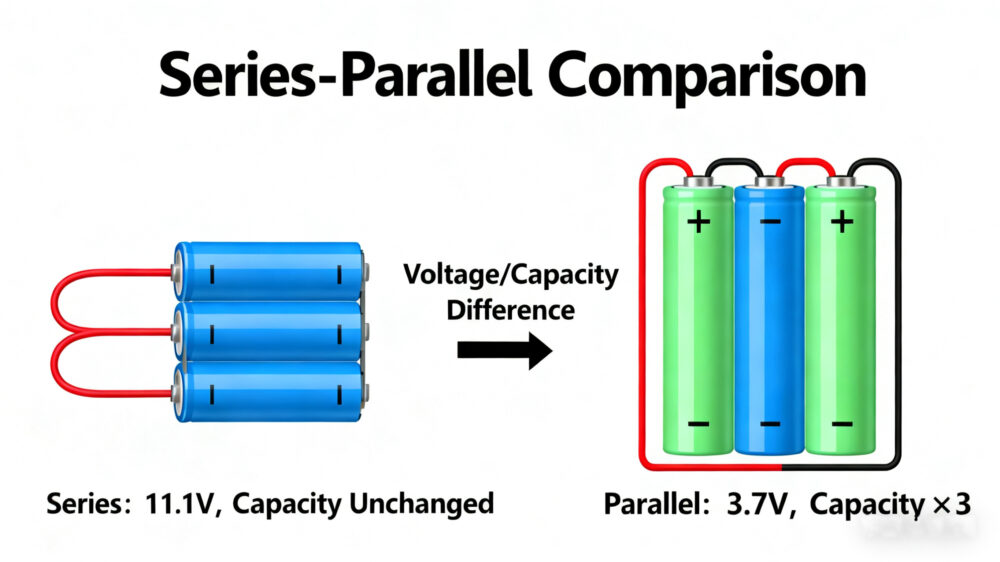 Series vs Parallel connections in 18650 battery packs