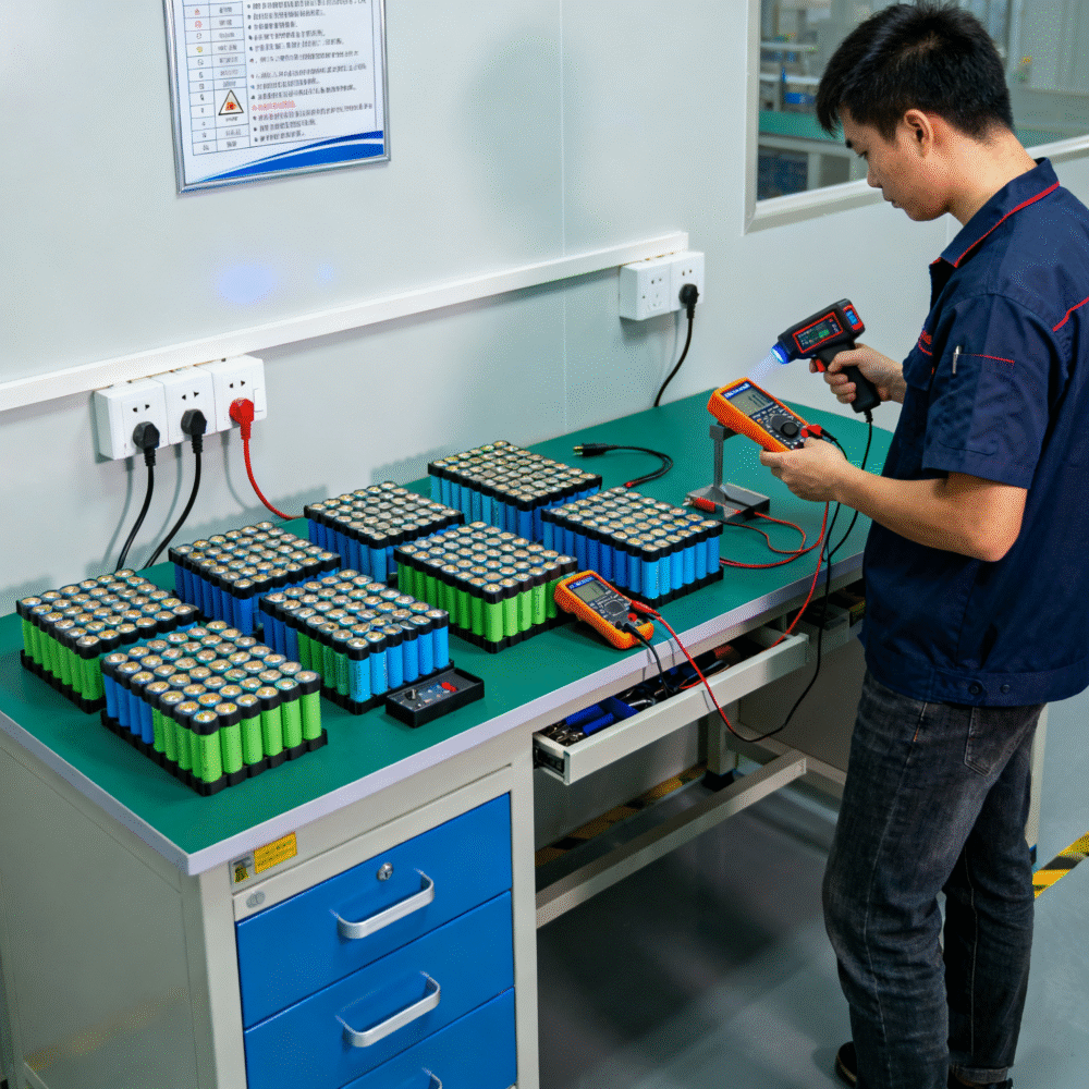testing 18650 lithium battery pack