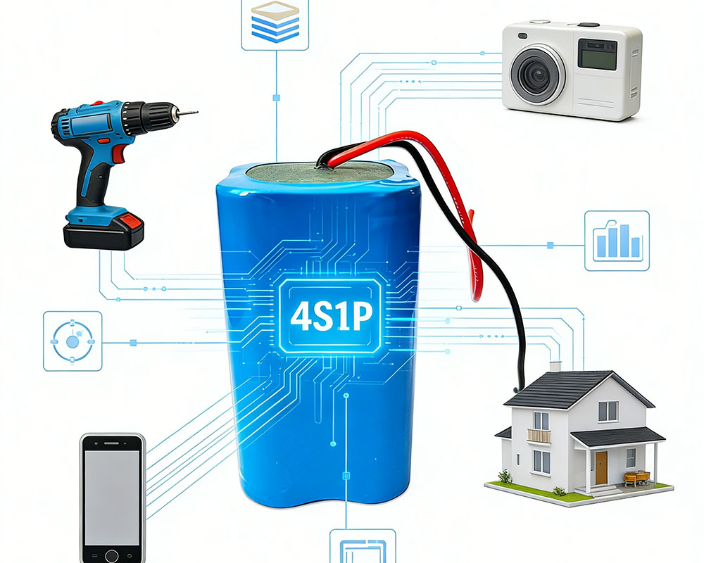 4S1P 18650 battery pack configuration and its applications in various devices