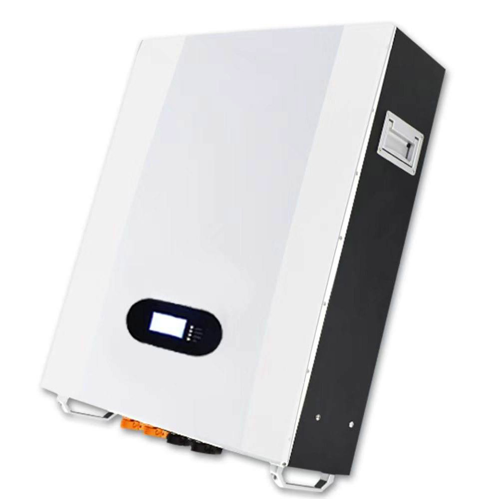 High-capacity 48V 200Ah LiFePO4 battery for home energy storage. Compact wall-mounted design with 9.6kWh usable energy.