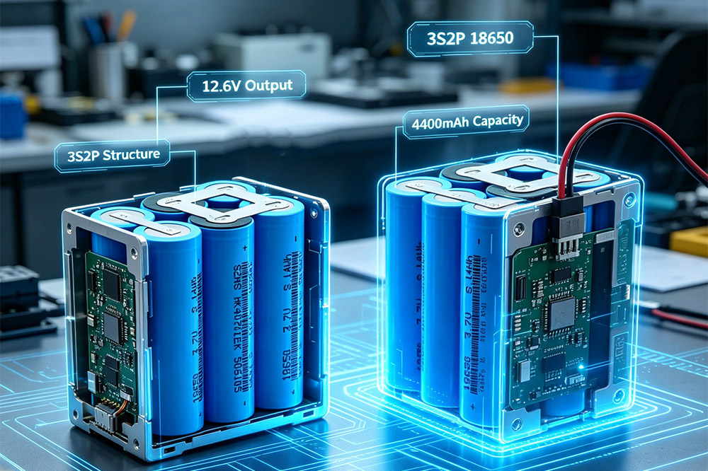 12v 18650 battery pack 3s2p 4400mah lithium battery for OEM buyers