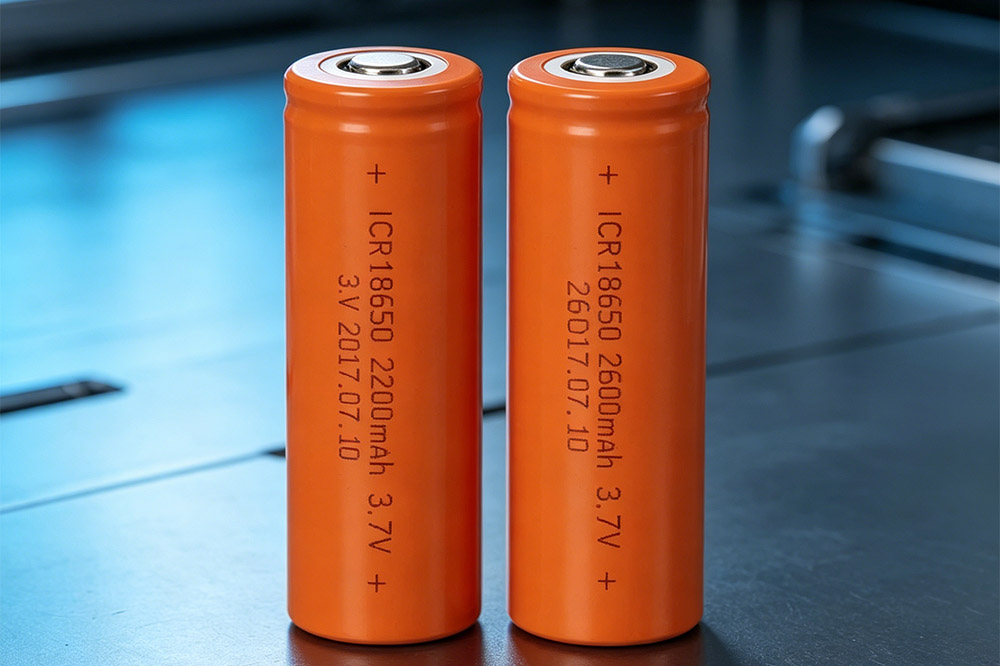 comparison between 18650 2200mAh and 2600mAh lithium batteries