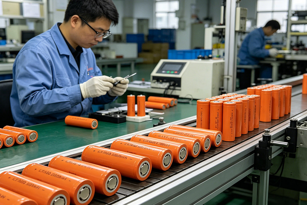 18650 2200mAh battery supplier factory production line