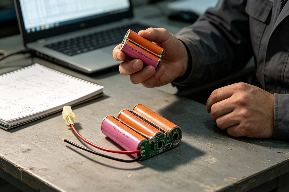 Alt: engineer evaluating 11.1v lithium battery supplier quality