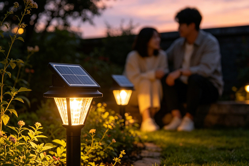 solar light with 18650 battery outdoor application