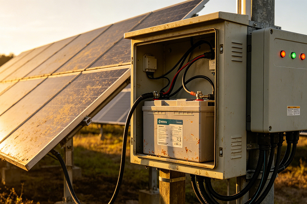 12V 100Ah LiFePO4 battery used in long-term solar energy system