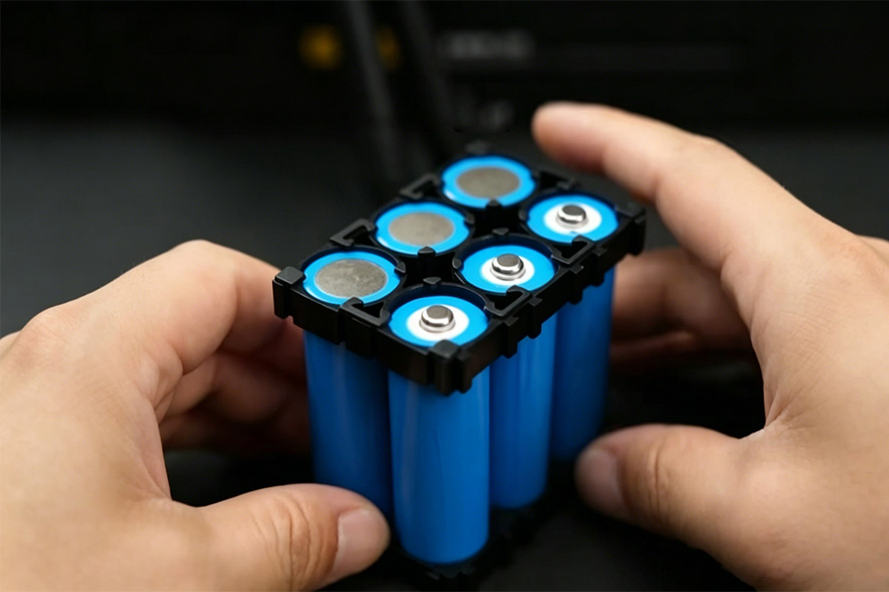 12V lithium battery pack 18650 cells 3S2P configuration
