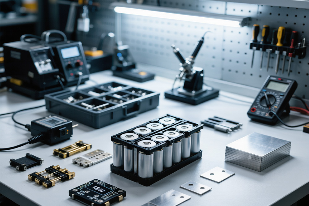 18650 Battery Building Supplies on Electronics Workbench