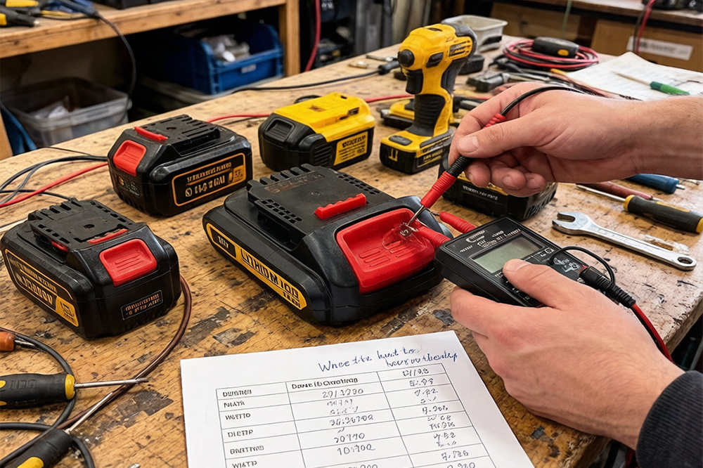 20V drill battery compatibility testing