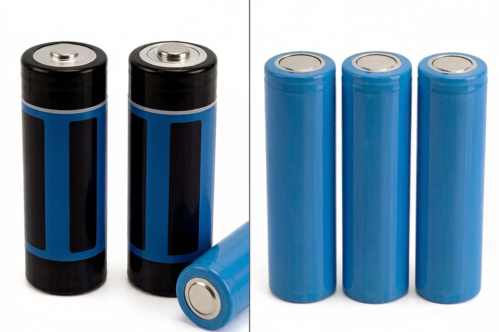 Flat Top vs Button Top 18650 Battery