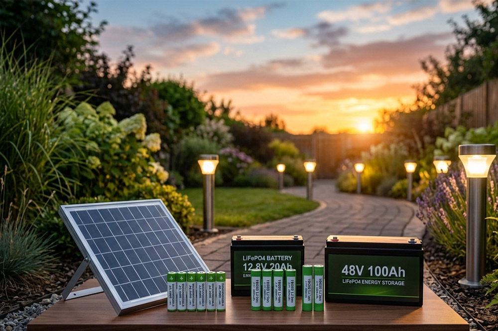 Best rechargeable batteries for solar lights including NiMH, lithium-ion and LiFePO4 batteries for wholesale applications