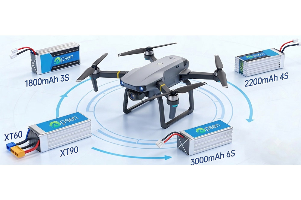 3S 4S 6S and 12S UAV battery voltage configurations for drone applications