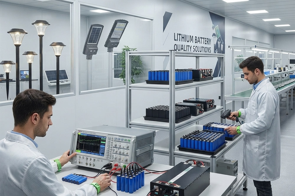 High-quality rechargeable batteries for solar lights quality inspection