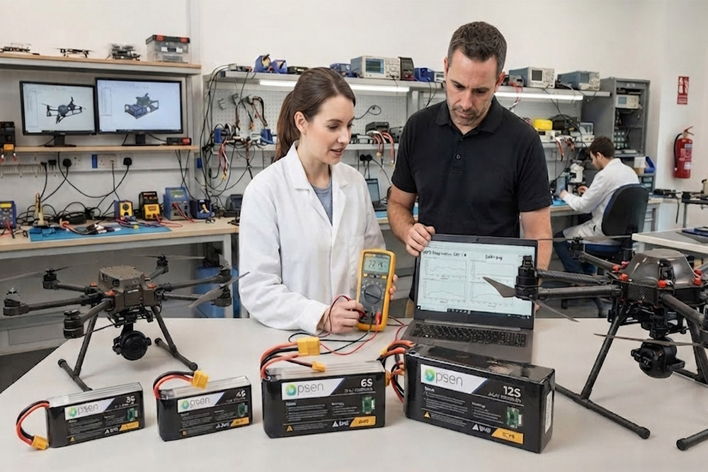 UAV battery voltage and capacity selection with different lithium battery pack configurations