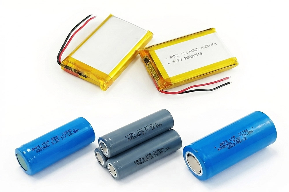 Different types of UAV batteries including LiPo, lithium-ion, LiFePO4, and custom drone battery packs for industrial applications