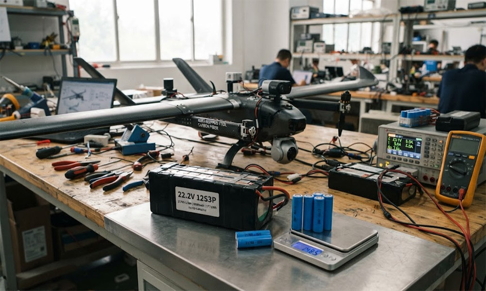 21700 battery pack for long endurance UAV