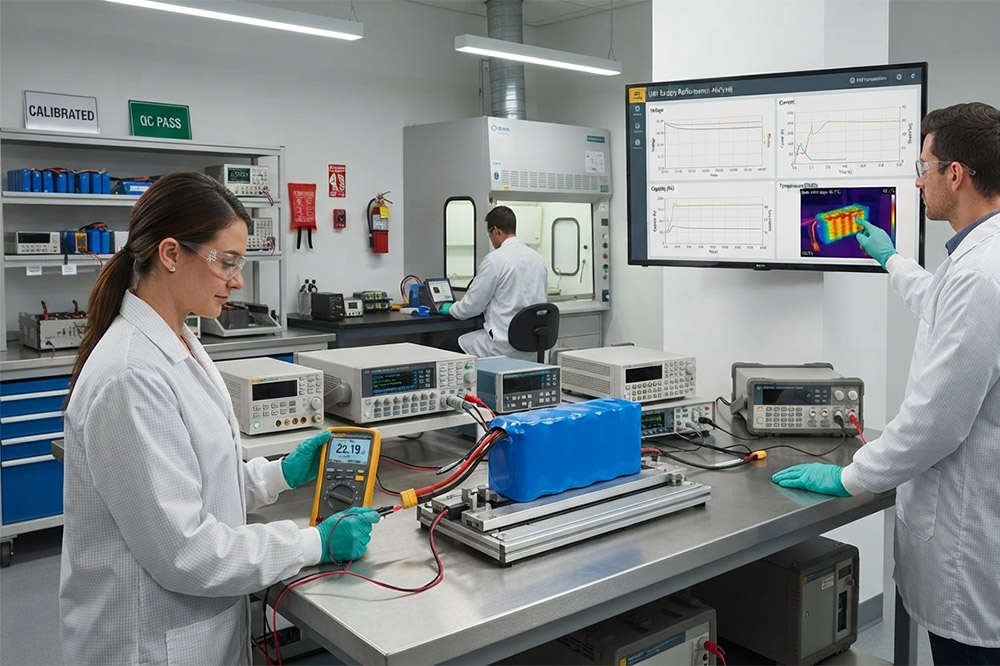 UAV battery performance testing laboratory