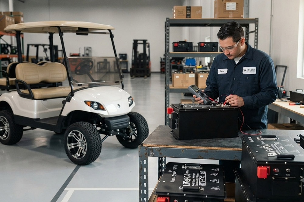 Wholesale lithium batteries for electric golf carts with battery packs and engineering inspection