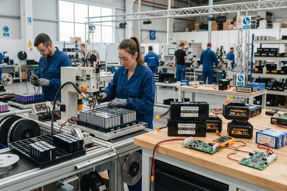 Custom lithium battery pack manufacturing process with 18650 cells