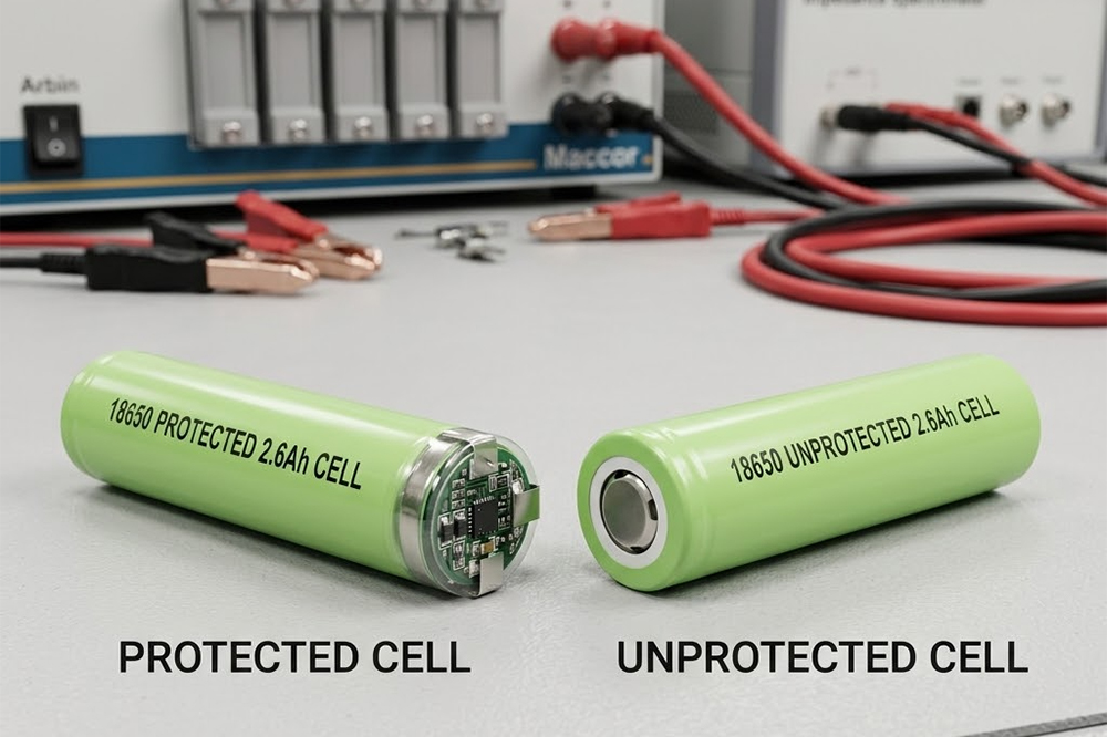 Protected and unprotected 18650 lithium batteries comparison