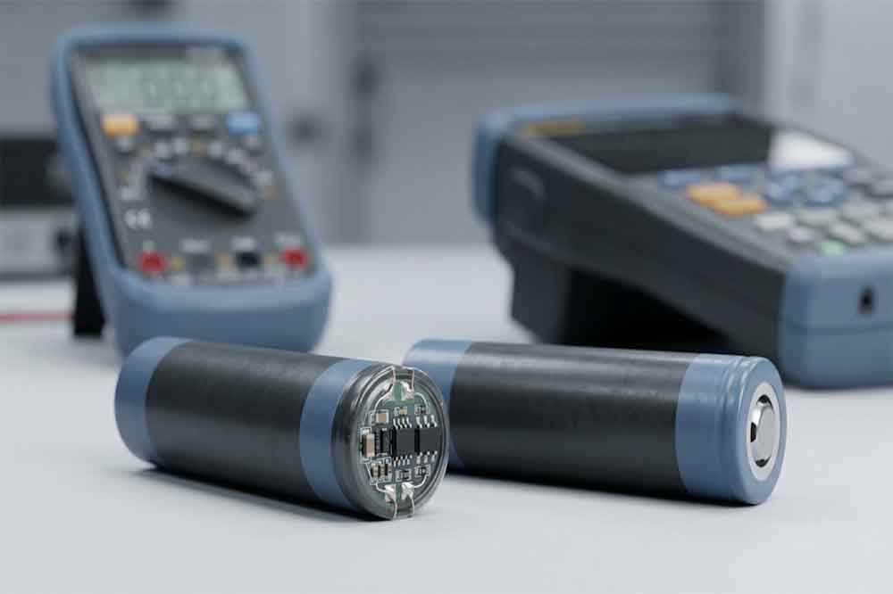 Protected 18650 lithium-ion battery with protection circuit for portable electronic devices
