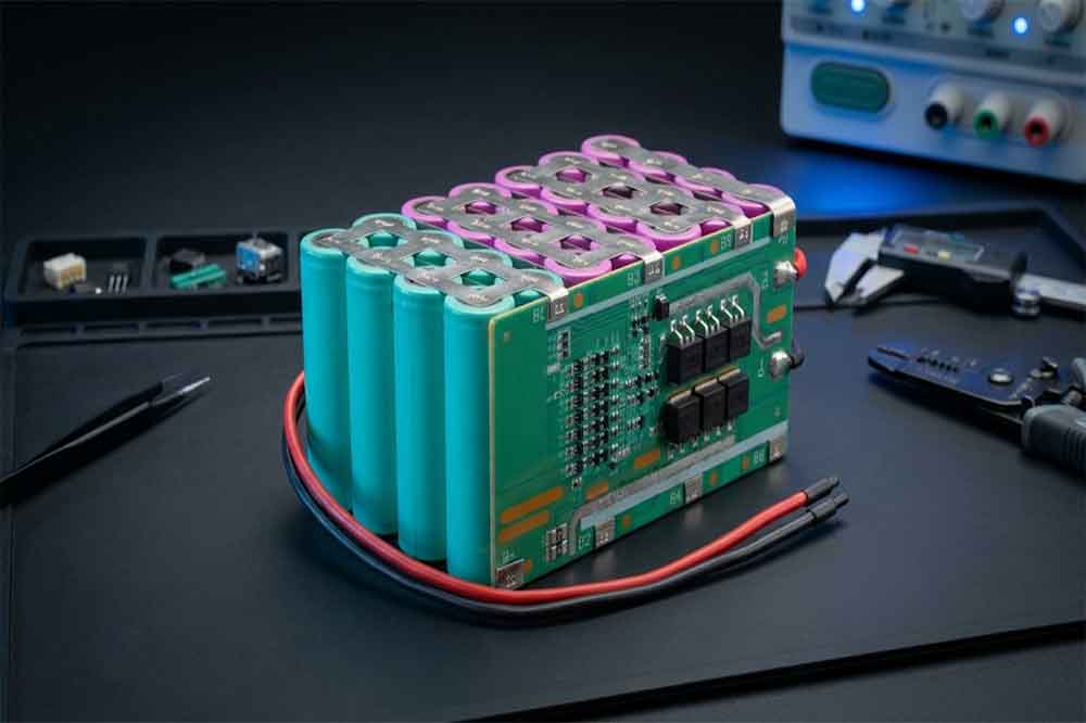 Custom protected 18650 lithium-ion battery pack with BMS protection board for OEM equipment applications.